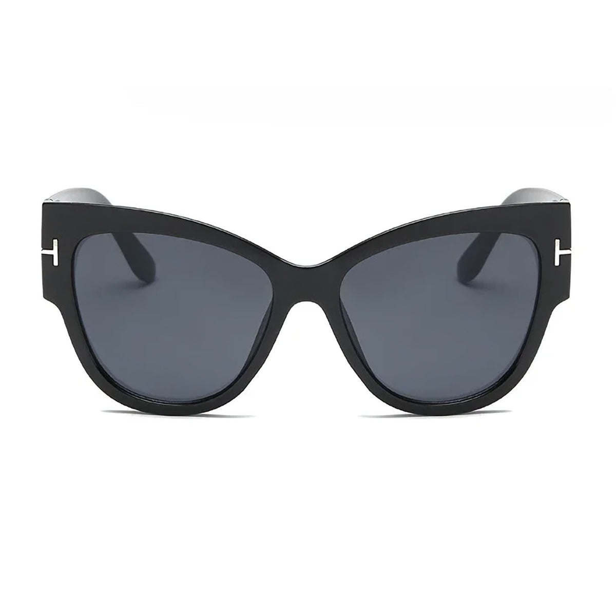 Schwarze Oversized Cat-Eye-Sonnenbrille