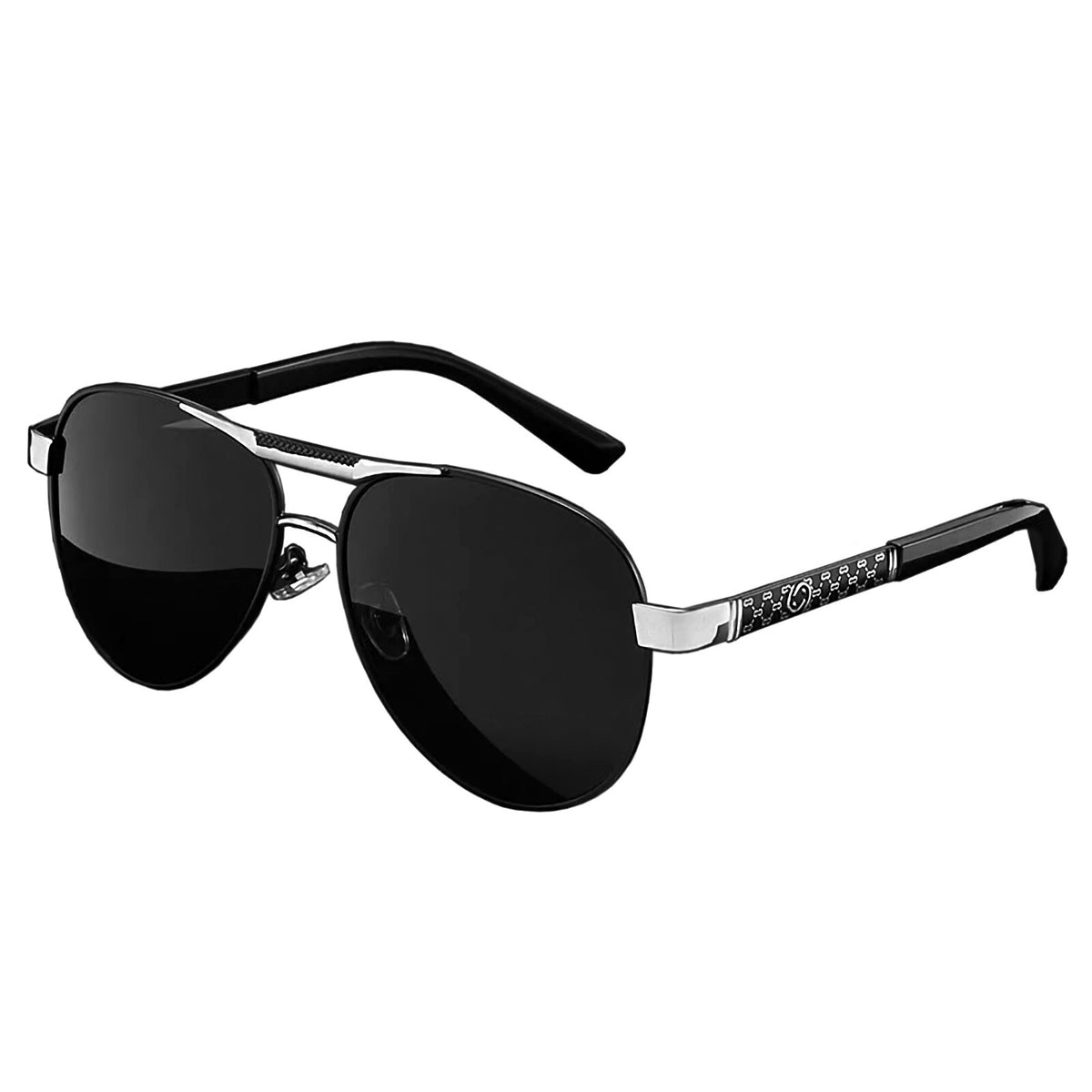 Schwarz-rot-goldene Piloten-Sonnenbrille