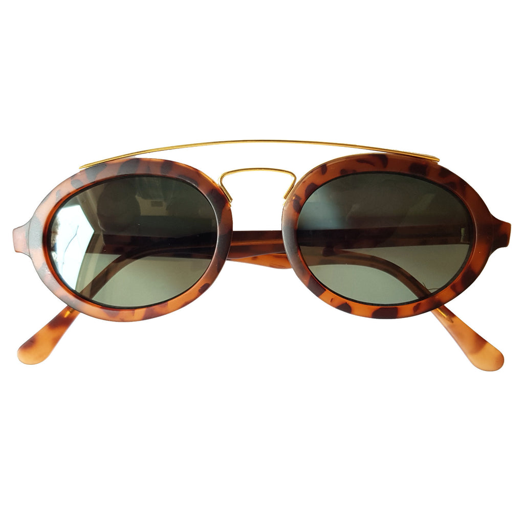 Gold-braune Vintage G-Style Sonnenbrille