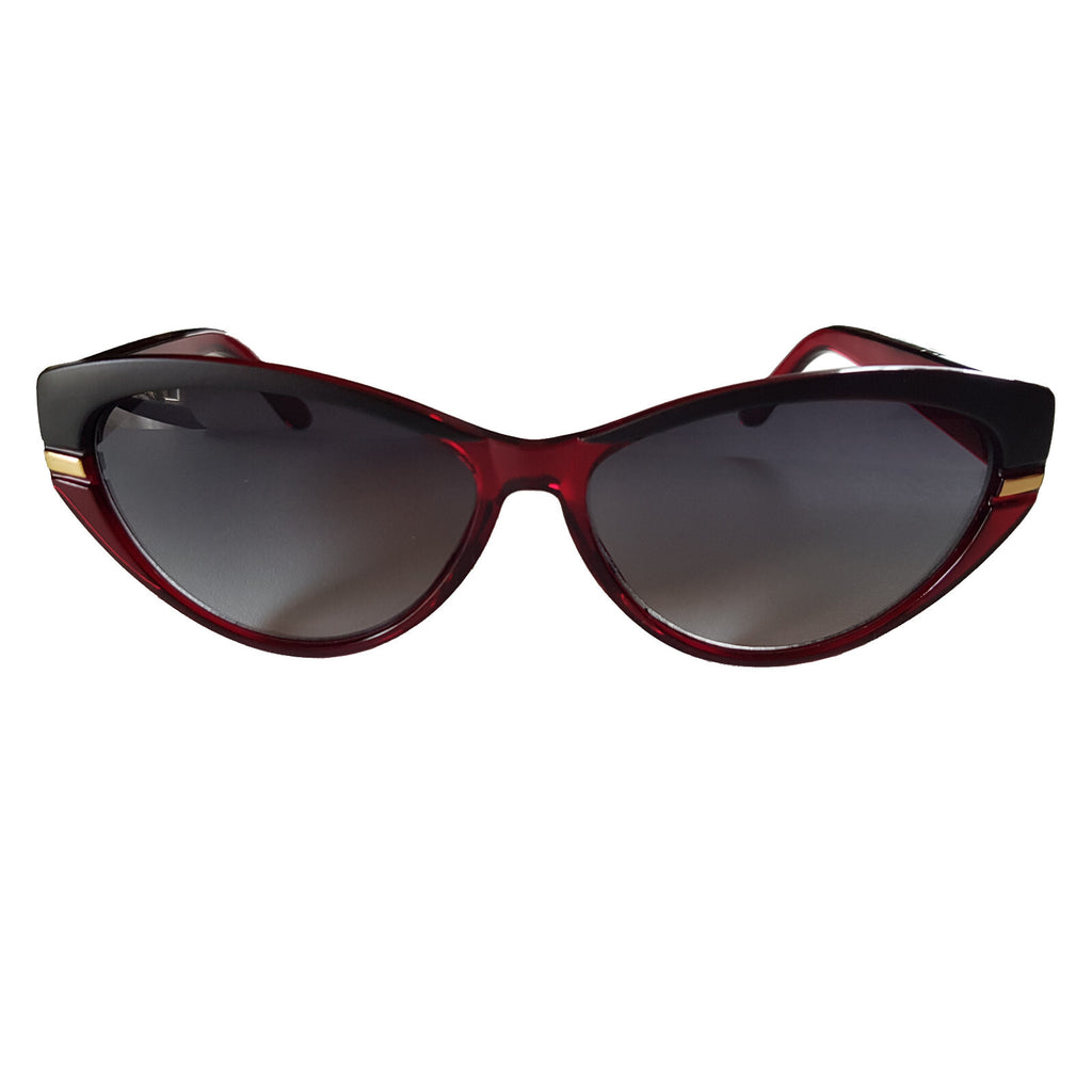 Cat-Eye-Sonnenbrille Matt-Schwarz und Braun
