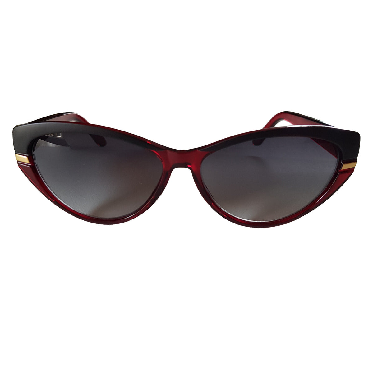 Cat-Eye-Sonnenbrille Matt-Schwarz und Braun