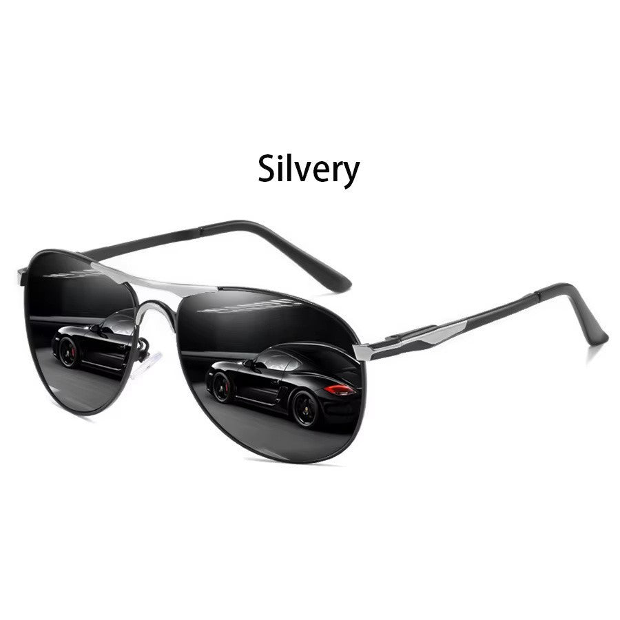 Schwarz-goldene Piloten-Sonnenbrille