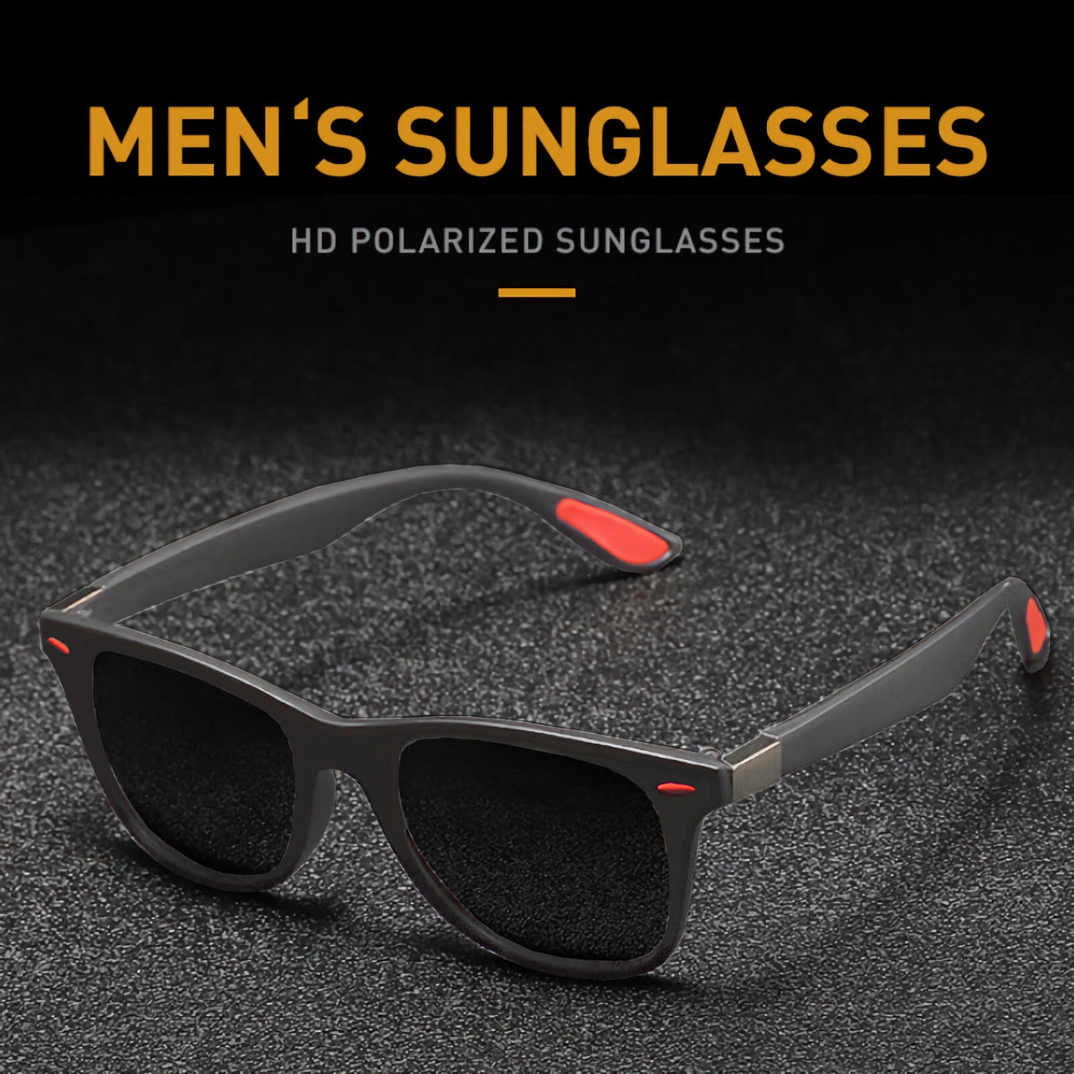 Grau-rote polarisierte Sonnenbrille