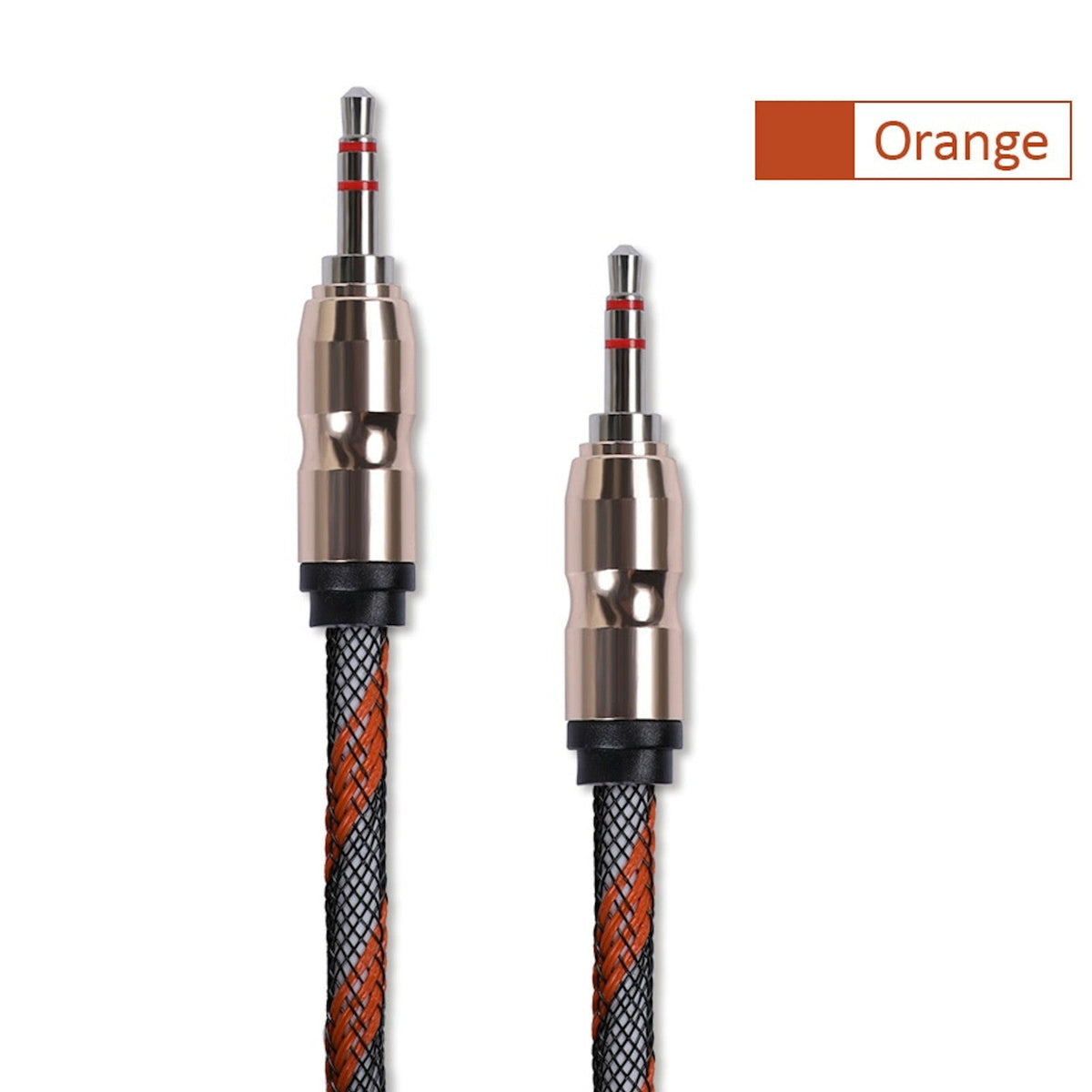 Premium Stereo Kopfhörer Anschlusskabel Nylon 1m 3,5mm Klinke Stecker>Stecker T1