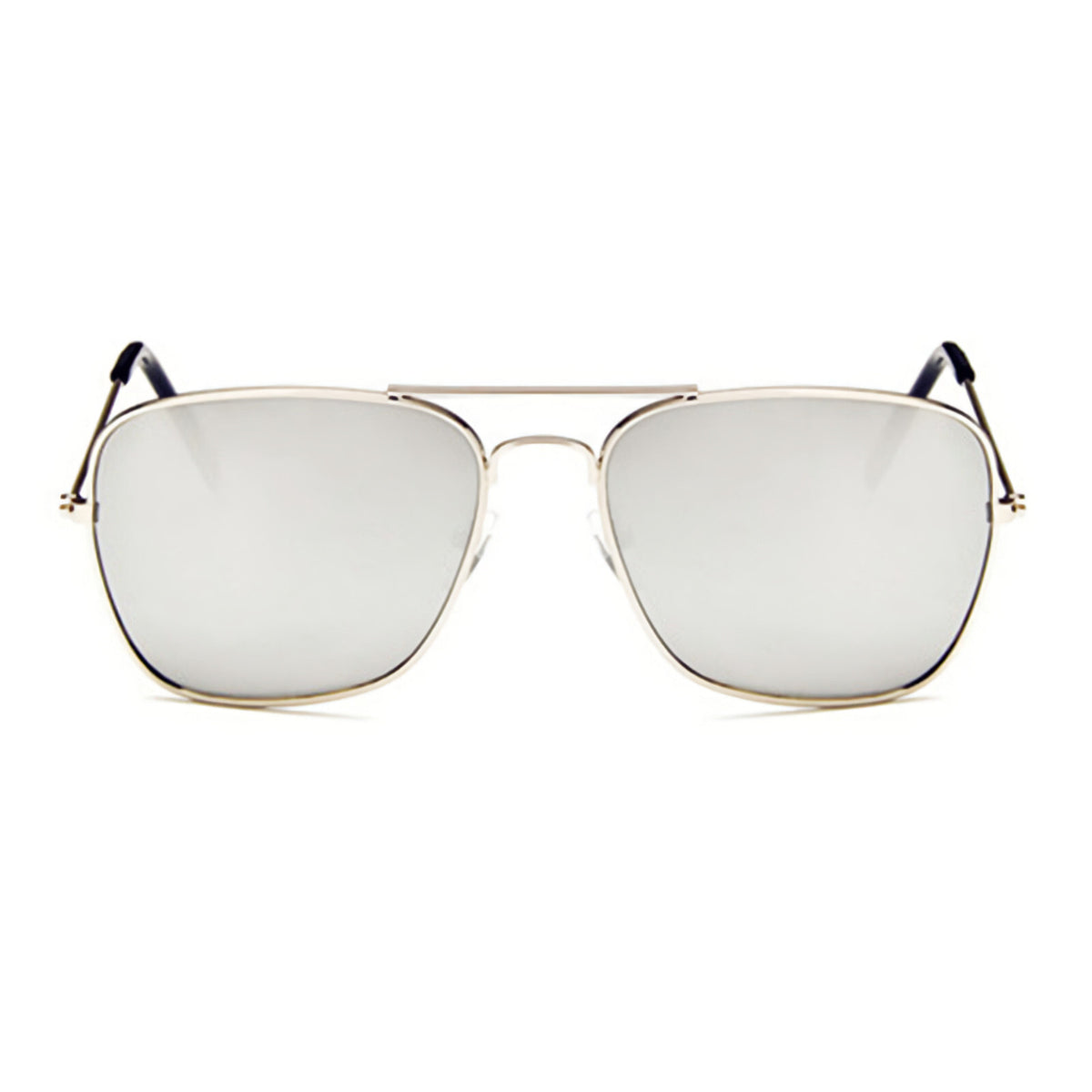 Silberne verspiegelte Piloten-Sonnenbrille