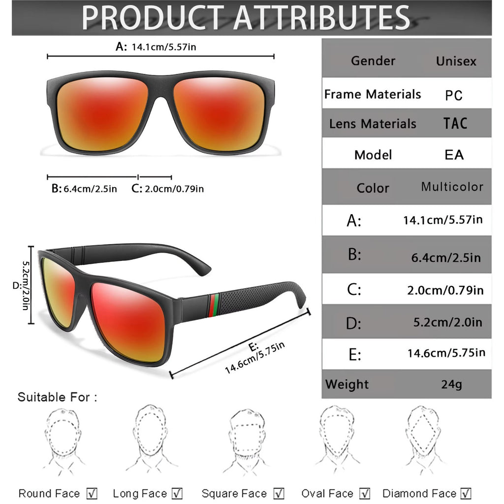 Stylische Sonnenbrille Matt Schwarz Gläser Orange Cool 5417 O