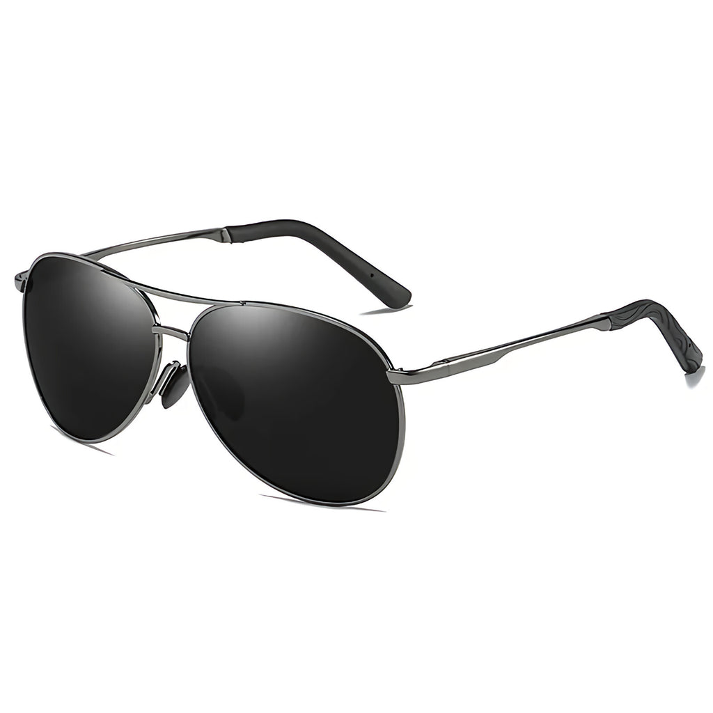 Schwarz-rot-goldene Piloten-Sonnenbrille