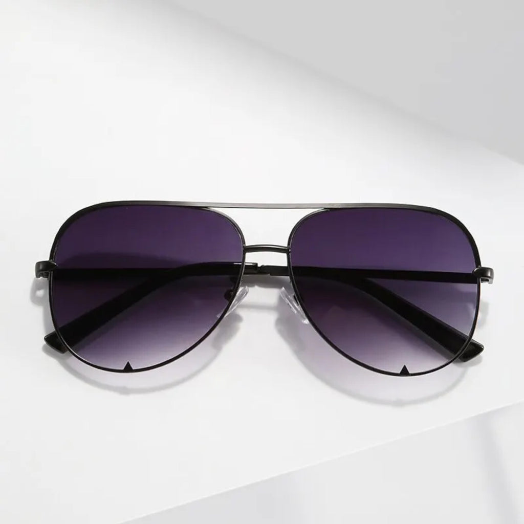 Große Piloten-Sonnenbrille in Gunmetal