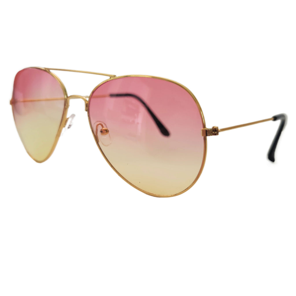 Rot-gelbe Fashion Piloten-Sonnenbrille