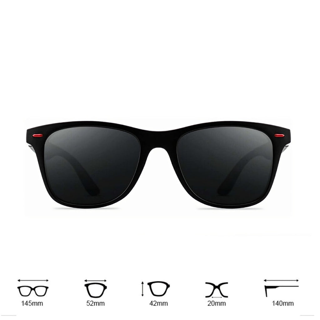 Mattschwarze polarisierte Blues-Brothers-Sonnenbrille
