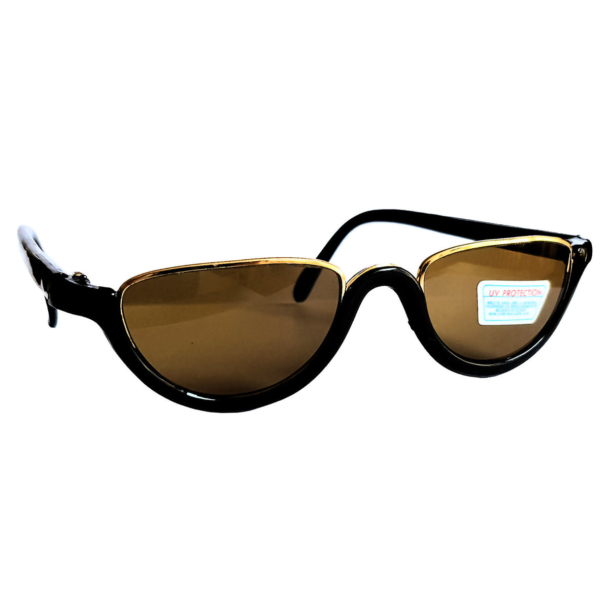 Schwarz-goldene Vintage Damen-Sonnenbrille