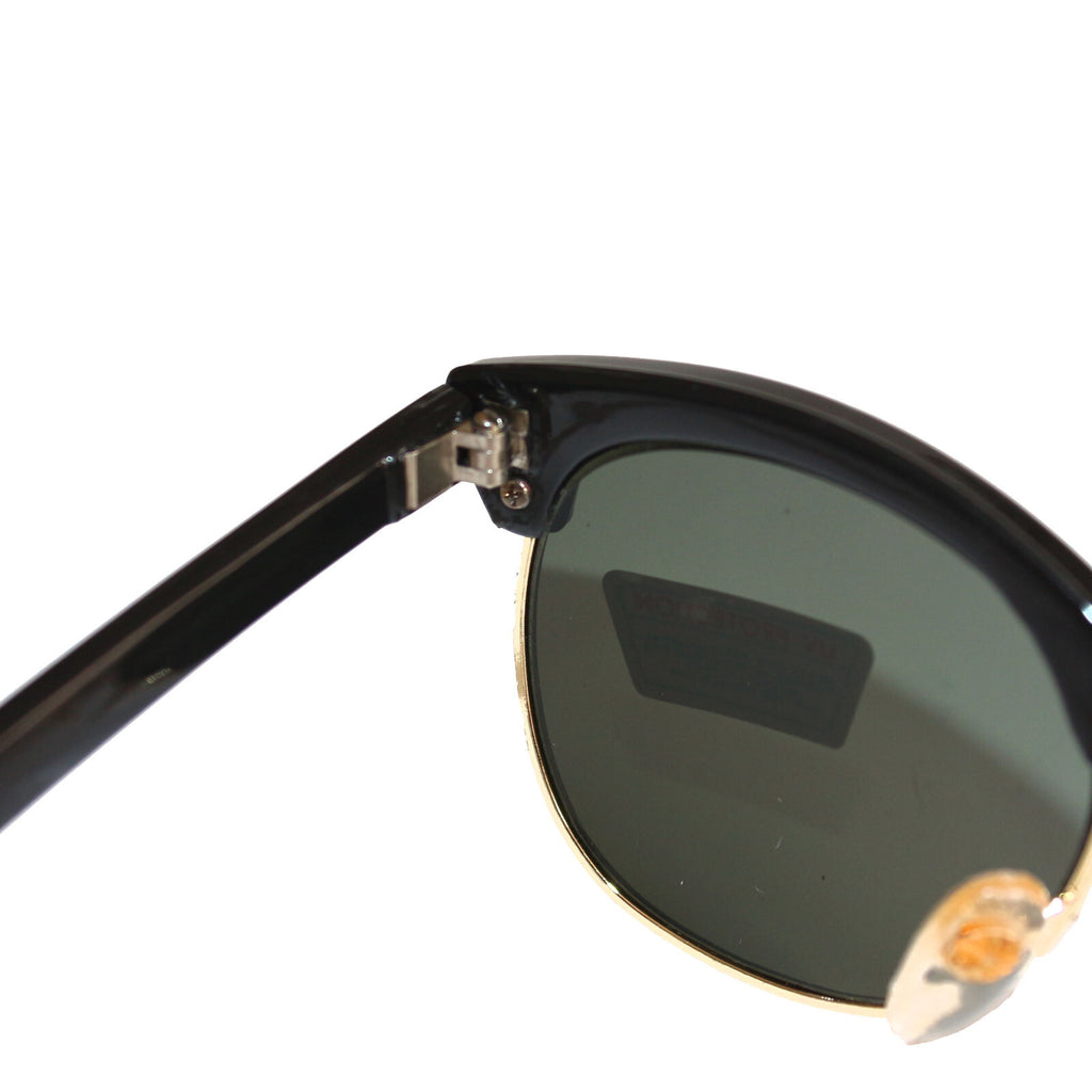 Schwarz-goldene Vintage Sonnenbrille
