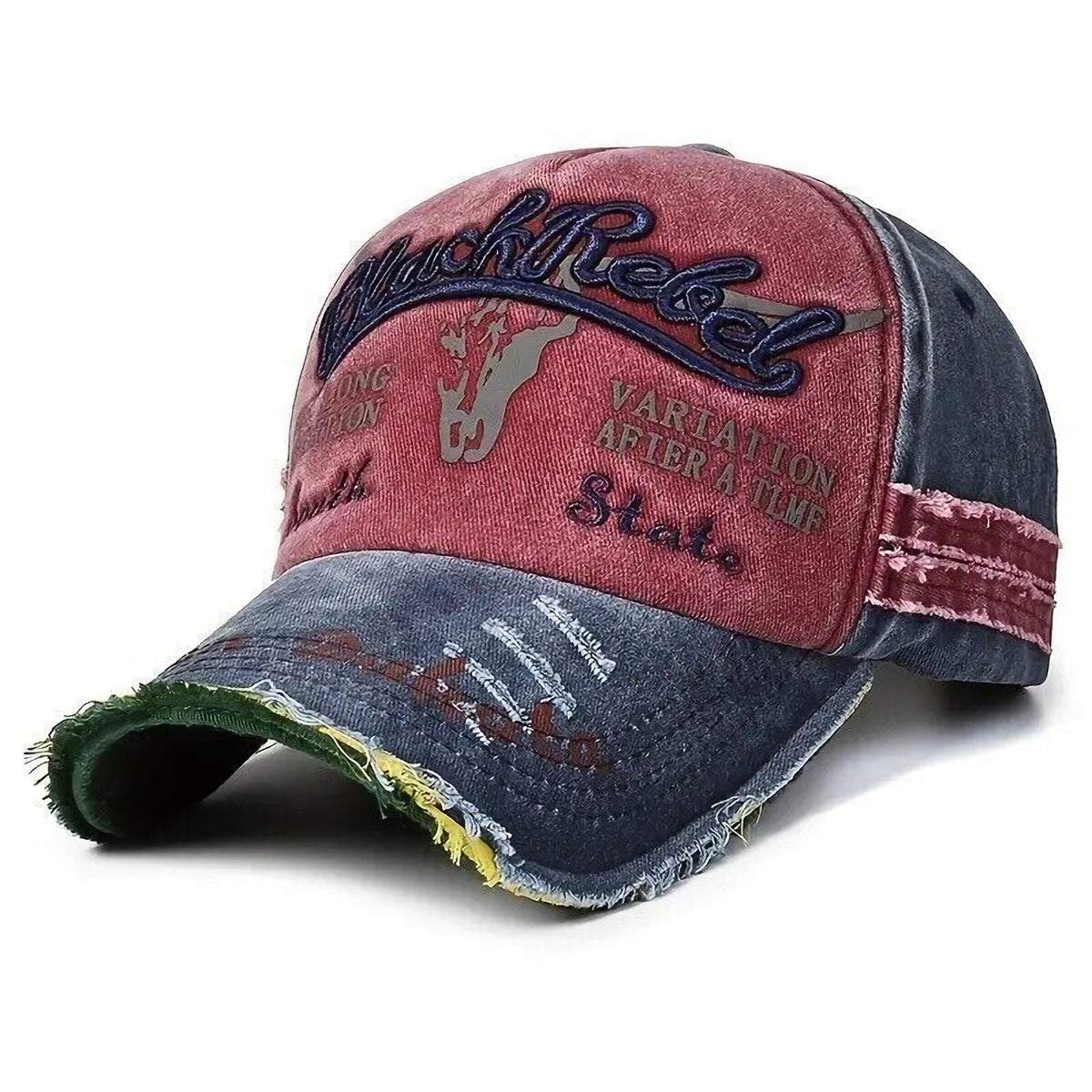 Rot-blaue Black Rebel Vintage-Basecap