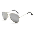 Silberne verspiegelte Piloten-Sonnenbrille