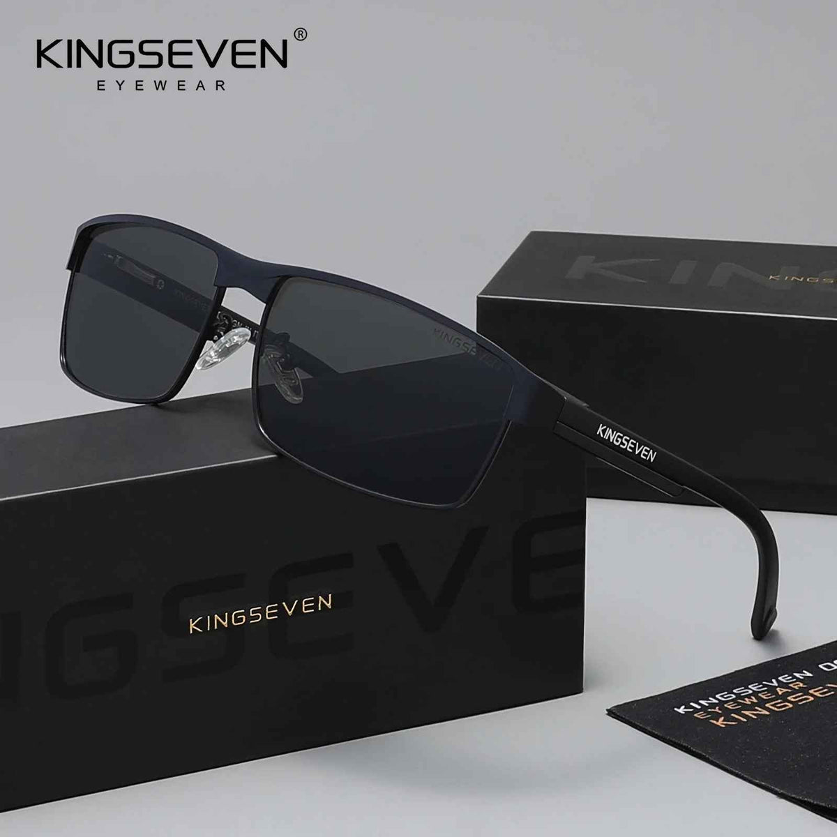 Sonnenbrille Kingseven 7756 Black Premium Männer Polarisiert UV400 HD