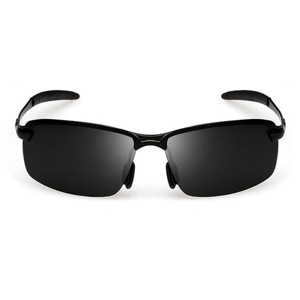 Schwarze Matrix-Sonnenbrille mit Farbwechsel