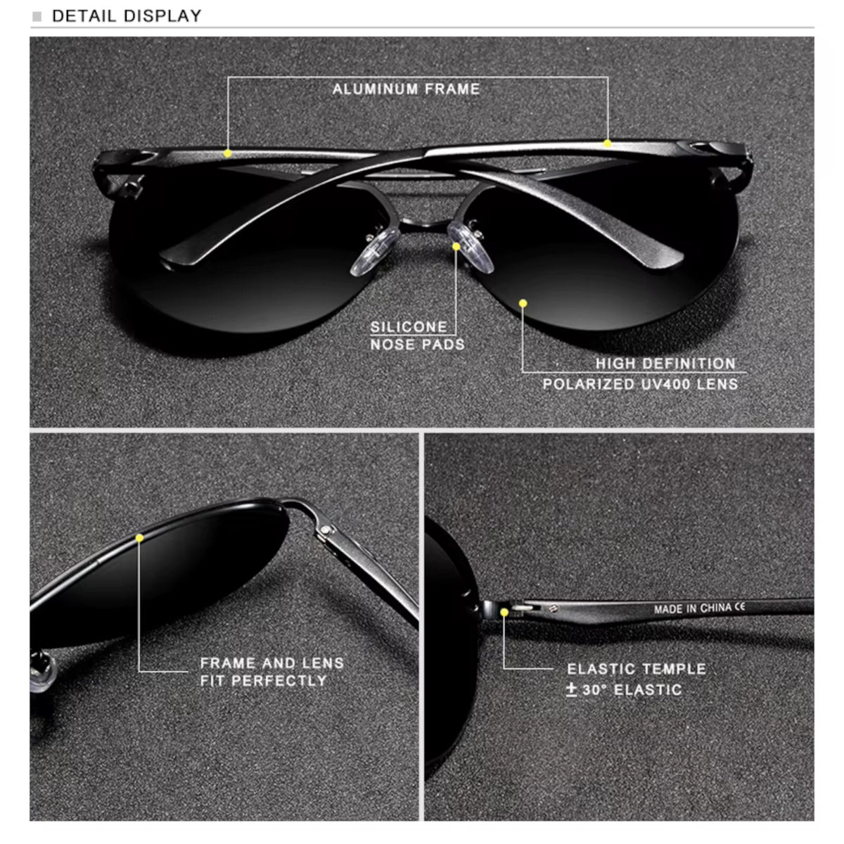 Kingseven N7413 polarisierte Piloten-Sonnenbrille