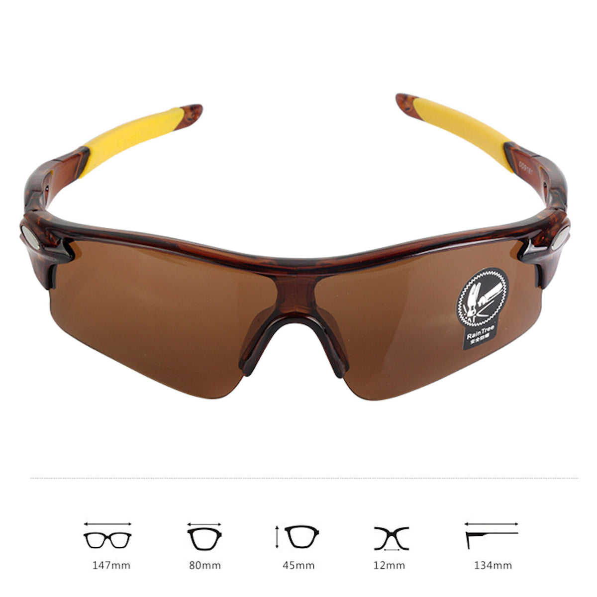 Braune Sport-Sonnenbrille X1