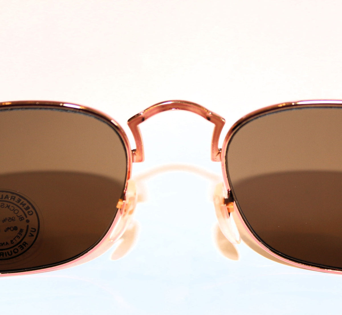 Kupfer-schwarze Vintage-Retro-Sonnenbrille Unisex