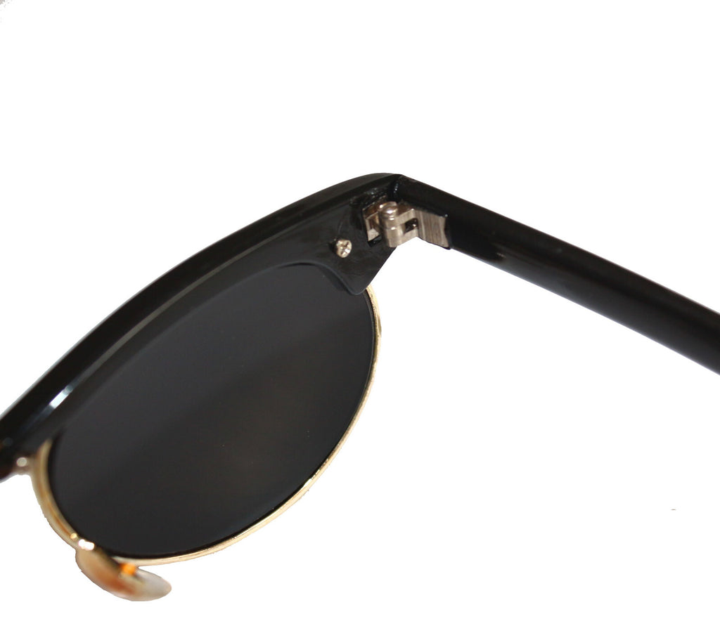 Schwarz-goldene Vintage Sonnenbrille