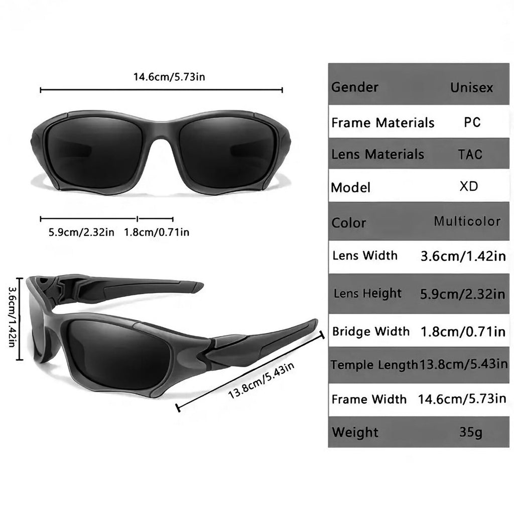 Schwarz-dunkelgraue Sport-Sonnenbrille