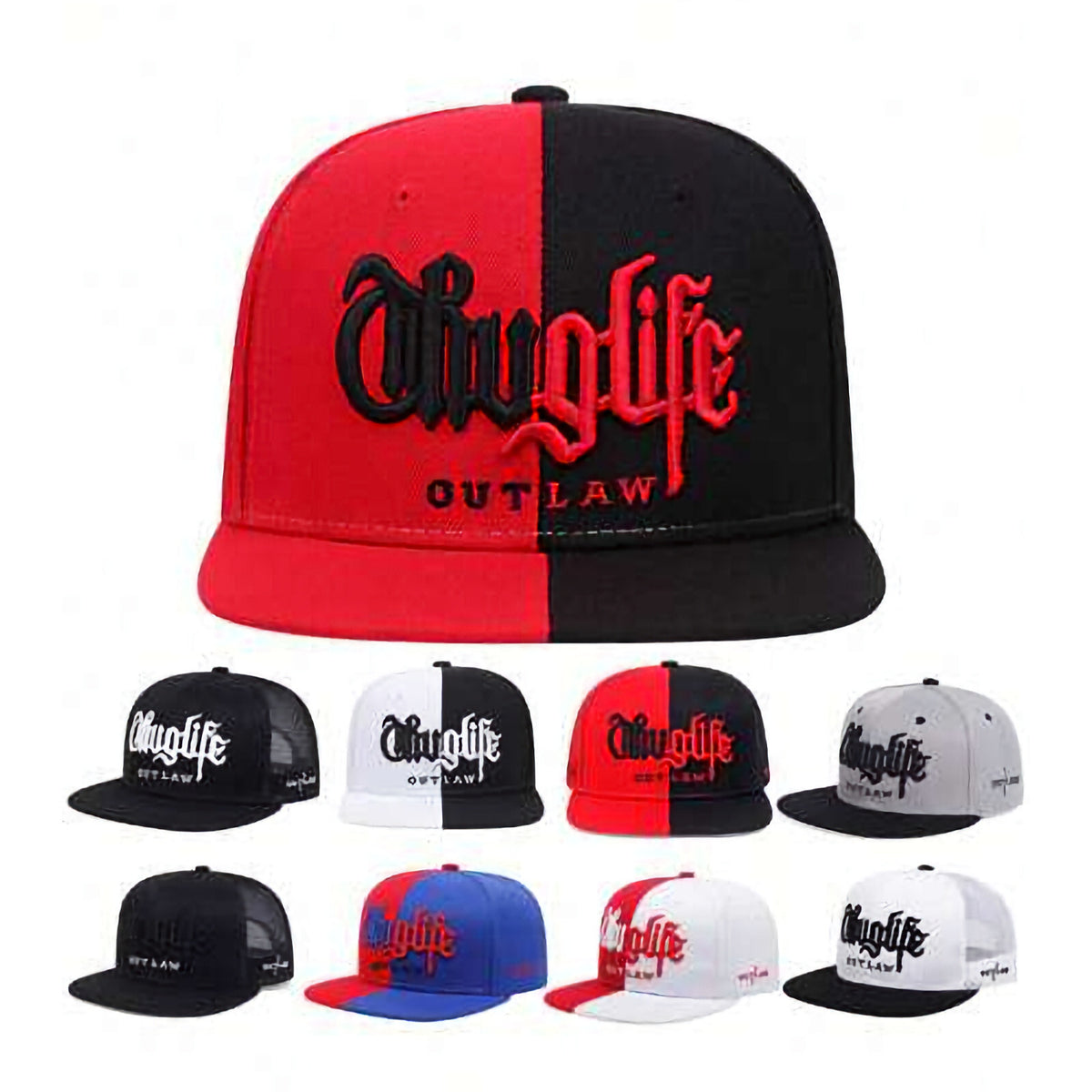 Thuglife Vintage-Basecap aus Baumwolle mit Stickerei