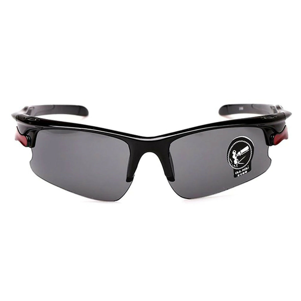 Schwarz-rote Sport-Sonnenbrille X5