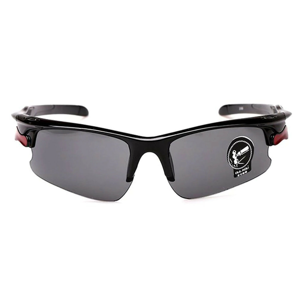 Schwarz-rote Sport-Sonnenbrille X5