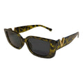 Grün-schwarze Cat-Eye-V-Sonnenbrille