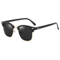 Schwarz-goldene Vintage Sonnenbrille