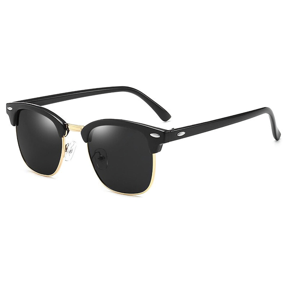 Schwarz-goldene Vintage Sonnenbrille