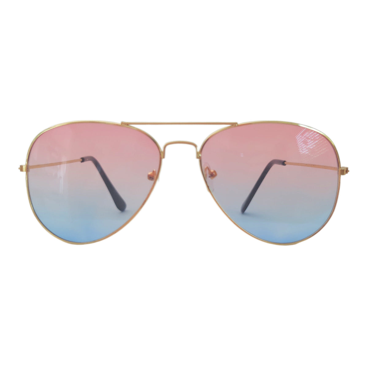 Rot-blaue Fashion Piloten-Sonnenbrille