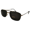 Gold-schwarze Piloten-Sonnenbrille im Porsche-Stil