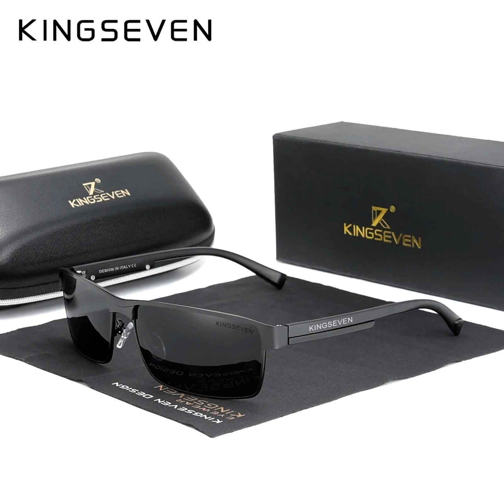 Sonnenbrille Kingseven 7756 Black Premium Männer Polarisiert UV400 HD