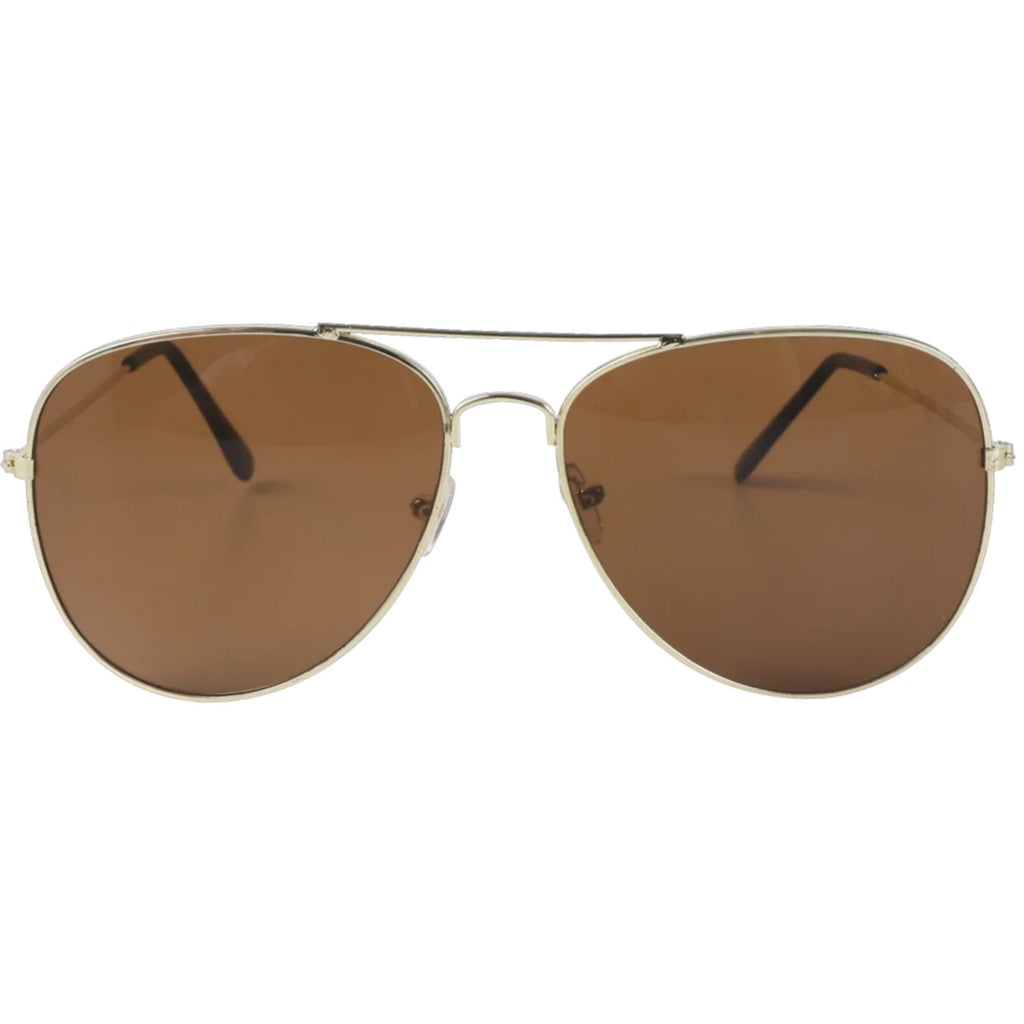 Gold-braune Piloten-Sonnenbrille