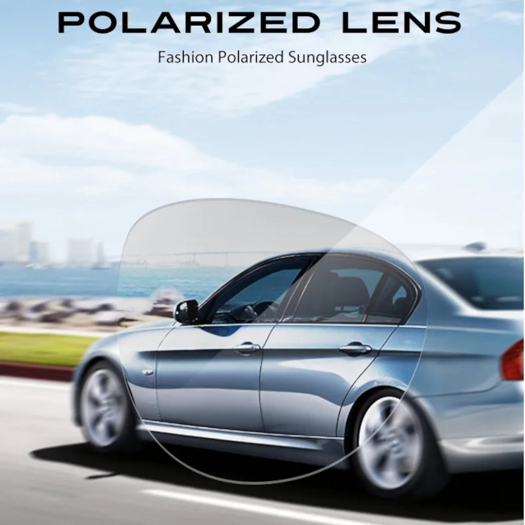 Matt-schwarze polarisierte Sonnenbrille mit dunklen Gläsern