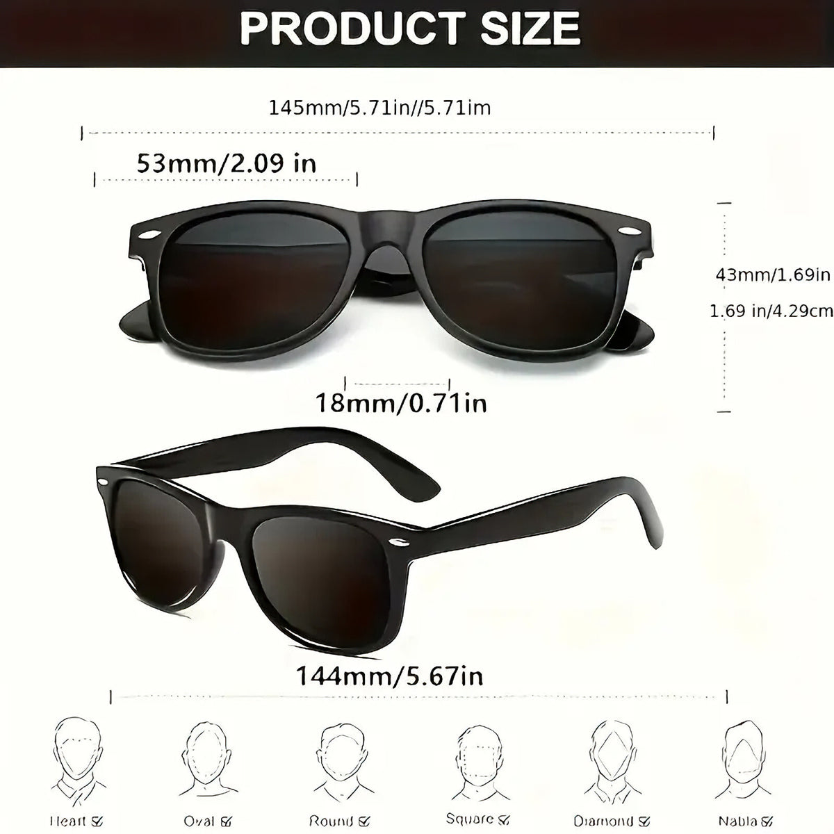 Glänzend schwarze Retro-Partybrille