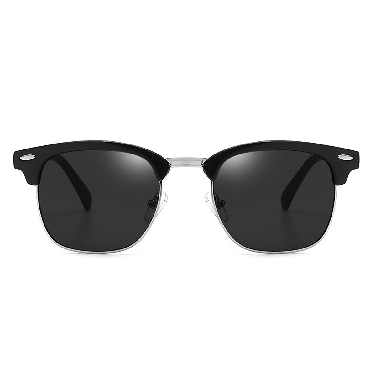 Schwarz-silberne Vintage-Retro-Sonnenbrille Unisex