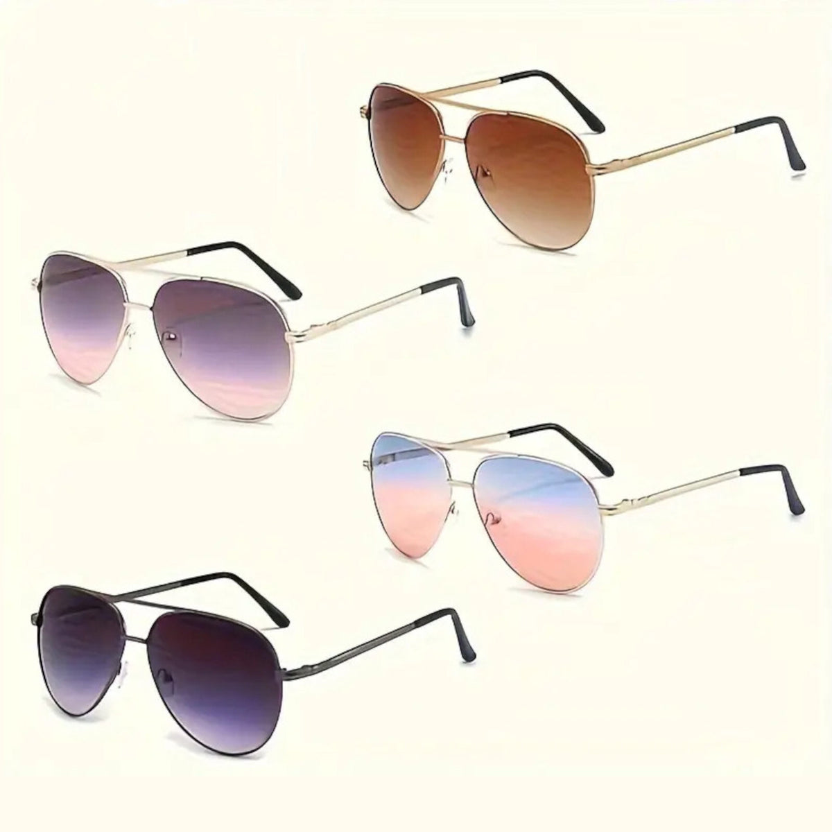 Schwarz-rot-goldene Piloten-Sonnenbrille