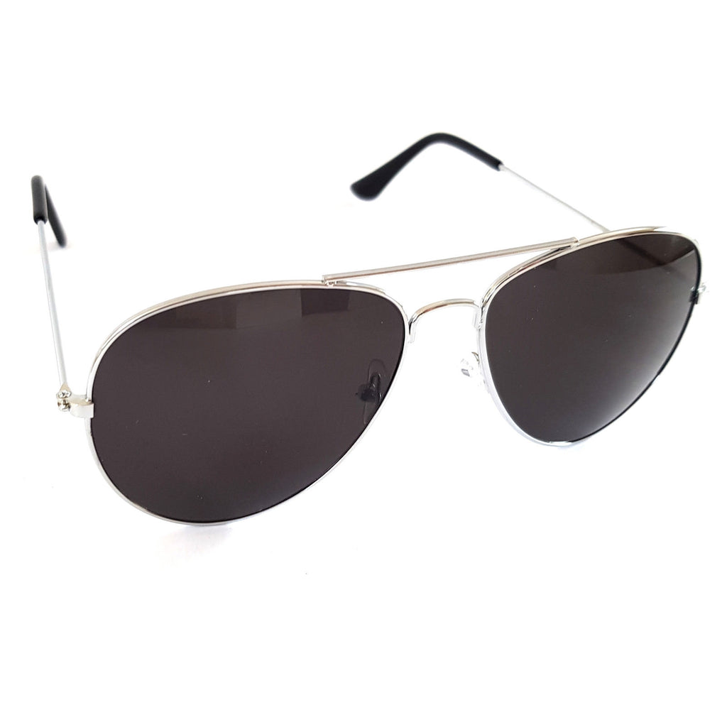 Silber-dunkelgraue Piloten-Sonnenbrille