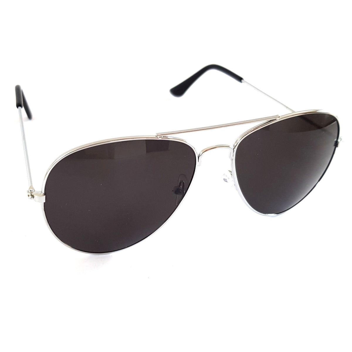 Silber-dunkelgraue Piloten-Sonnenbrille
