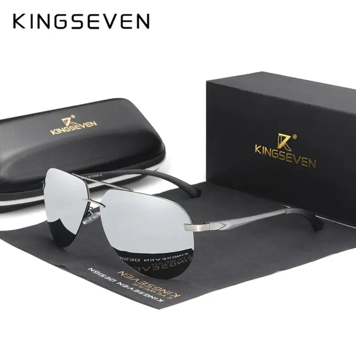 Kingseven N7413 polarisierte Piloten-Sonnenbrille für Herren