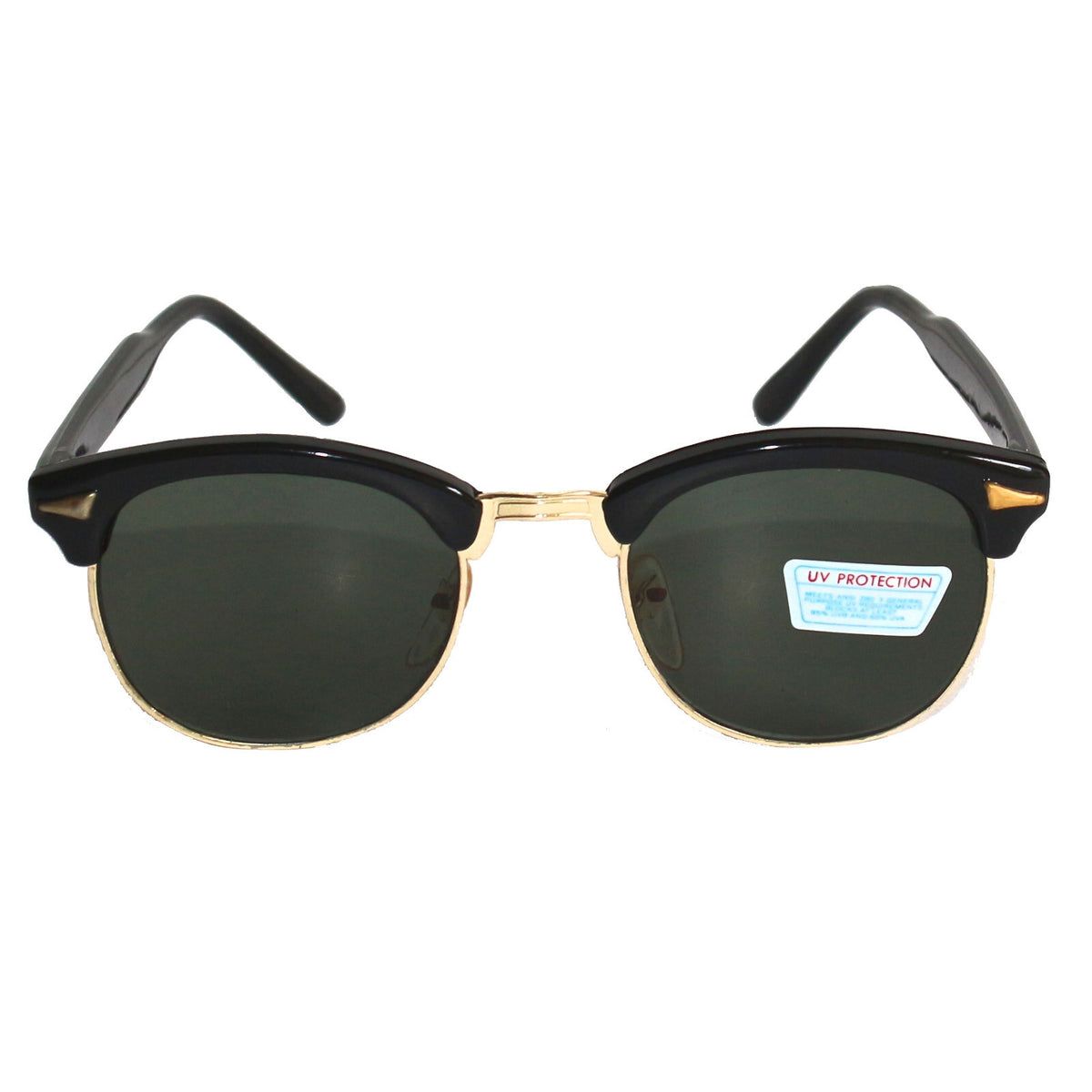 Schwarz-goldene Vintage Sonnenbrille