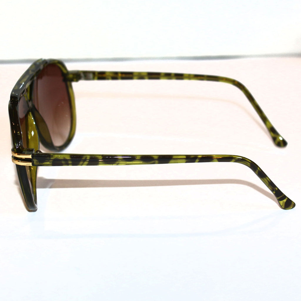 Grün-schwarz getigerte Damen-Sonnenbrille
