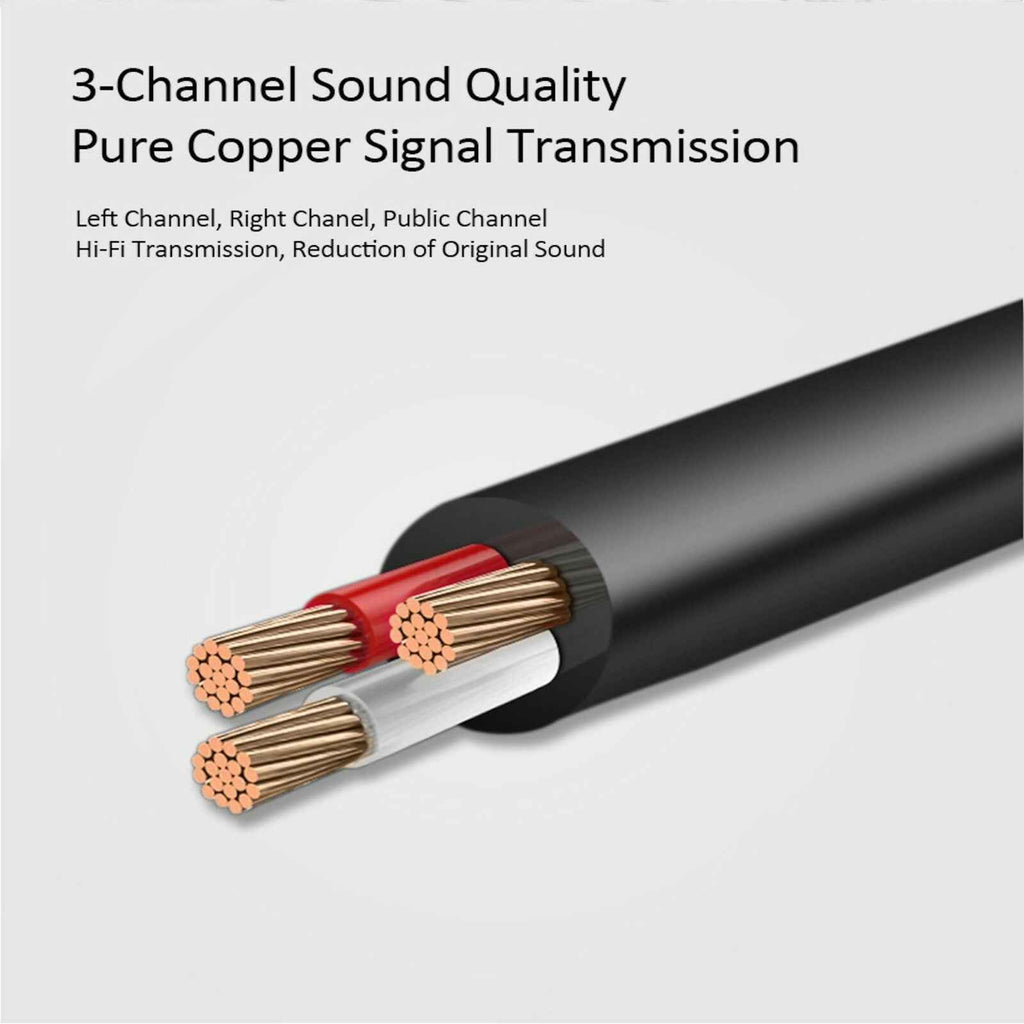 Premium Stereo Kopfhörer Anschlusskabel Nylon 1m 3,5mm Klinke Stecker>Stecker T2