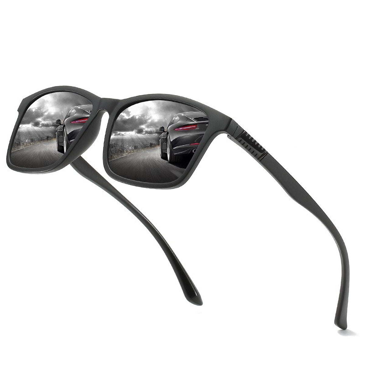 Schwarze TR90 Men-in-Black Sonnenbrille