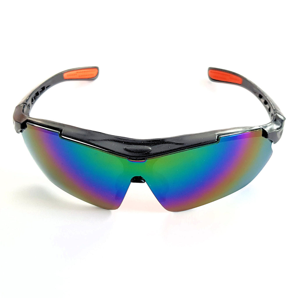 Schwarze polarisierte Sport-Sonnenbrille X6