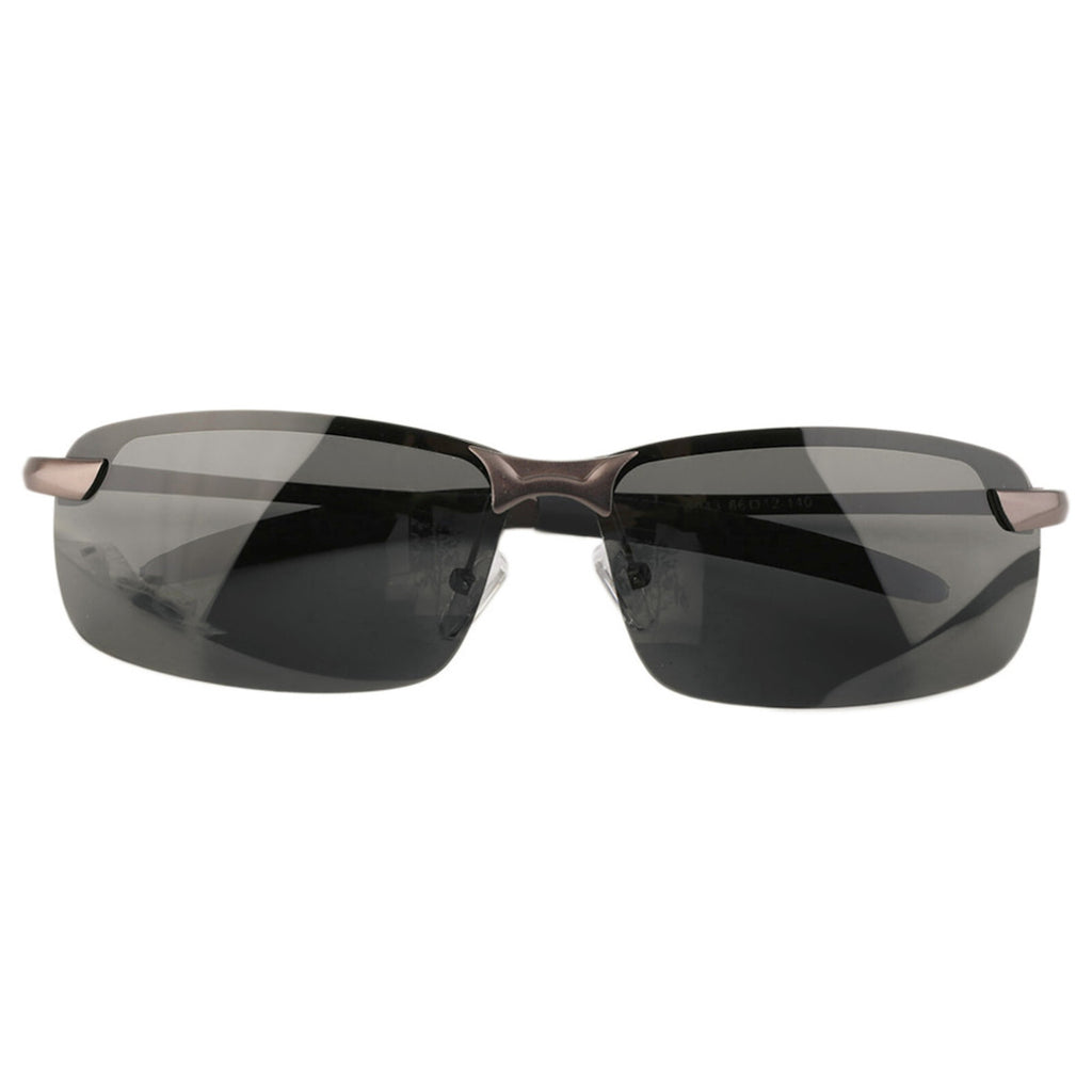 Gunmetal Matrix-Sonnenbrille mit polarisierten Gläsern