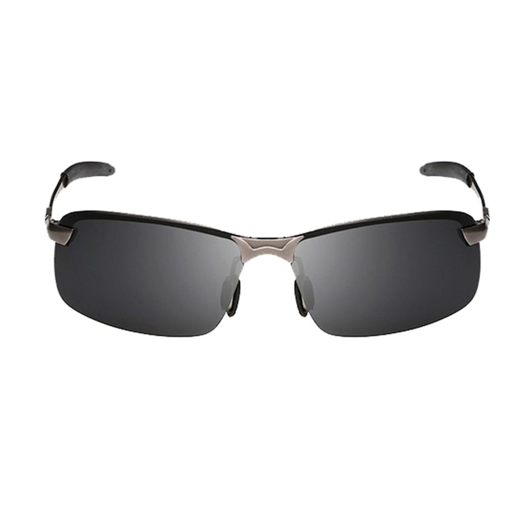 Gunmetal Matrix-Sonnenbrille mit polarisierten Gläsern