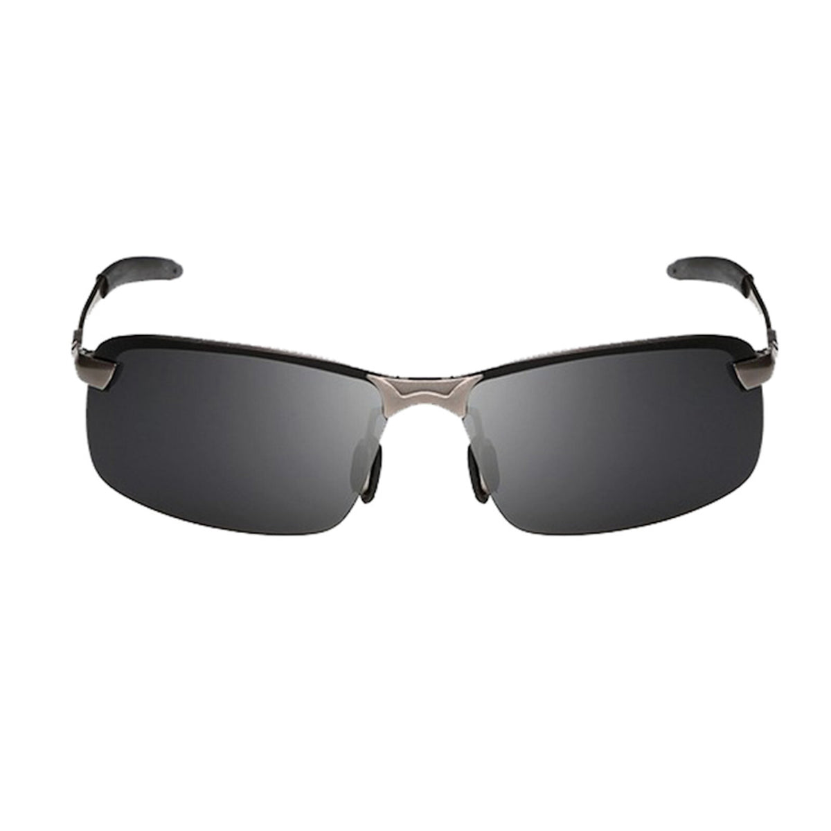 Gunmetal Matrix-Sonnenbrille mit polarisierten Gläsern